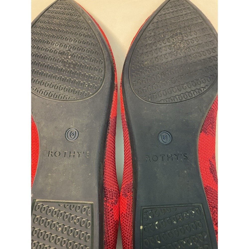 Rothy's The Point Flats Slip On Women's Size 7 Red camouflage Pattern - Picture 15 of 15